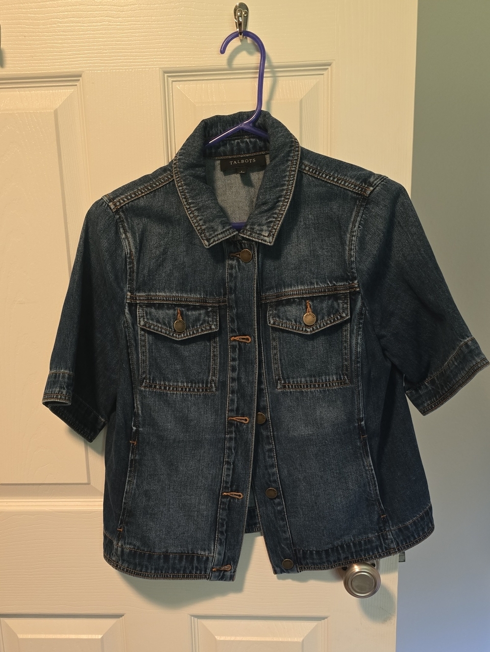 Talbots Navy Denim Short-Sleeve Jean Jacket for Kids